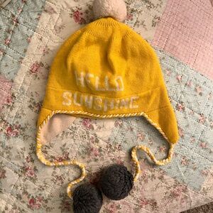 Yellow Women’s Pom-Pom Hat